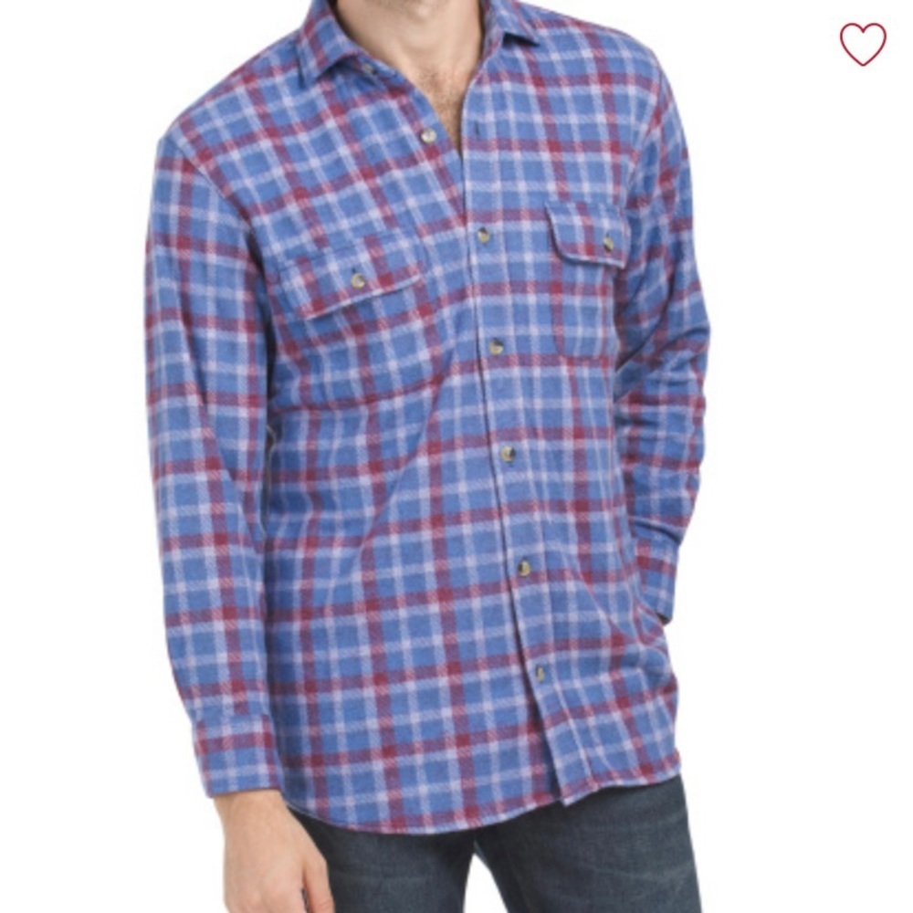 NWT Tailorbyrd Plaid‎ Knit Sweater Shirt Men’s size Large